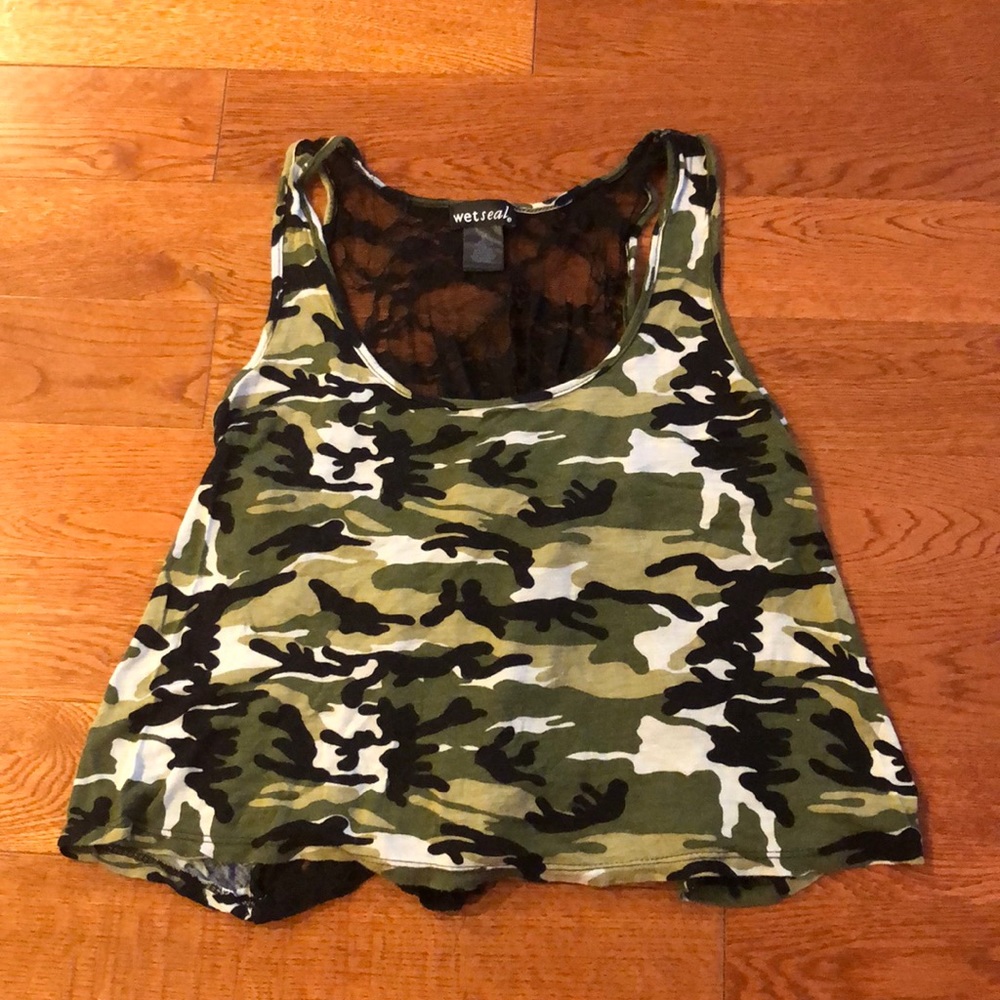 Camo print with Lace Back Tank